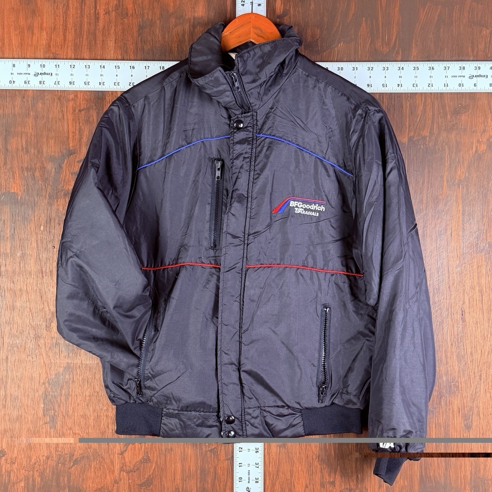 BF GOODRICH Tires Jacket Cafe Racer Insulated Pinstripes Coat Vintage AdultSmall